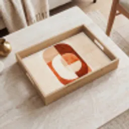 Illustratie - Abstract - Vormen - Rood Dienblad Rechthoek middel -sfeer1