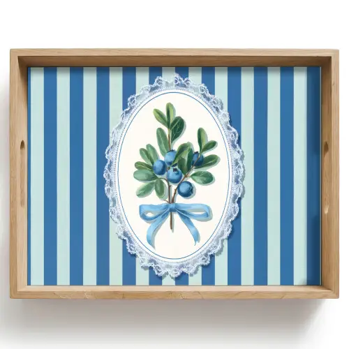 Illustratie - Bessen - Blauw - Strepen Dienblad Rechthoek middel -z3d_shopping