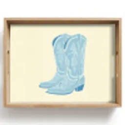 Illustratie - Cowboylaarzen - Patroon Dienblad Rechthoek middel -z3d_shopping