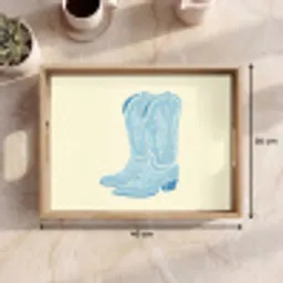 Illustratie - Cowboylaarzen - Patroon Dienblad Rechthoek middel -USP_Formaat