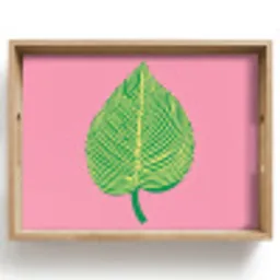 Illustratie - Blad - Minimalistisch - Groen Dienblad Rechthoek middel -z3d_shopping