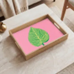 Illustratie - Blad - Minimalistisch - Groen Dienblad Rechthoek middel -sfeer1