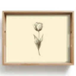 Illustratie - Tulp - Zwart Dienblad Rechthoek middel -z3d_shopping
