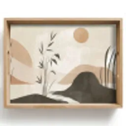 Japandi - Landschap - Beige Dienblad Rechthoek middel -z3d_shopping