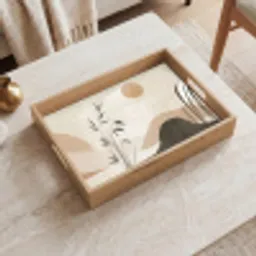 Japandi - Landschap - Beige Dienblad Rechthoek middel -sfeer1