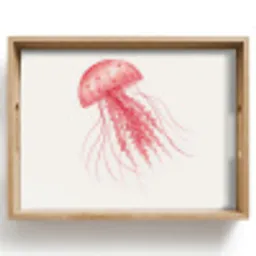 Kwal - Tentakels - Roze Dienblad Rechthoek middel -z3d_shopping