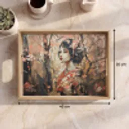 Kimono - Vrouw - kersenbomen Dienblad Rechthoek middel -USP_Formaat