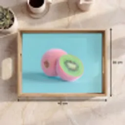 Kiwi - Blauw - Surrealistisch Dienblad Rechthoek middel -USP_Formaat