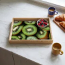 Kiwi - Fruit - Groen Dienblad Rechthoek middel -sfeer2