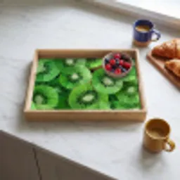 Kiwi - Groen - Pitten Dienblad Rechthoek middel -sfeer2