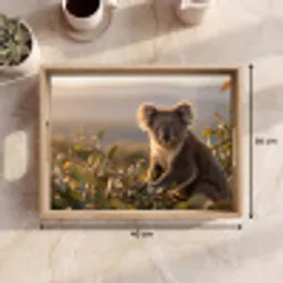 Koala - Bladeren - Ochtendlicht Dienblad Rechthoek middel -USP_Formaat