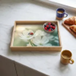 Lieveheersbeestje - Bloemen - Wit Dienblad Rechthoek middel -sfeer2