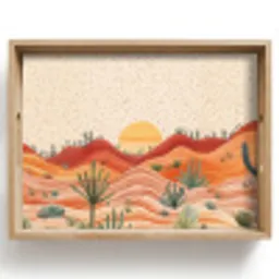 Landschap - Heuvels - Zonsondergang Dienblad Rechthoek middel -z3d_shopping