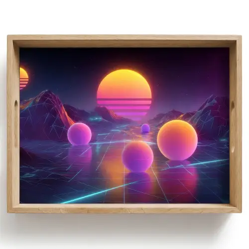Landschap - Bergen - Bollen - Licht Dienblad Rechthoek middel -z3d_shopping