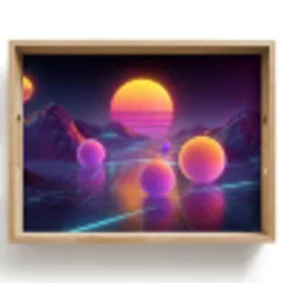 Landschap - Bergen - Bollen - Licht Dienblad Rechthoek middel -z3d_shopping