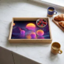 Landschap - Bergen - Bollen - Licht Dienblad Rechthoek middel -sfeer2