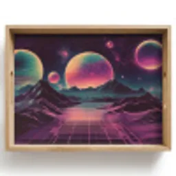 Landschap - Planeten - Horizon - Paars Dienblad Rechthoek middel -z3d_shopping