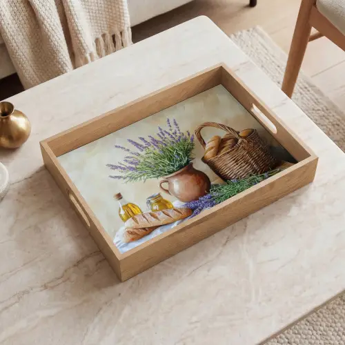 Lavendel - Brood - Stilleven Dienblad Rechthoek middel -sfeer1