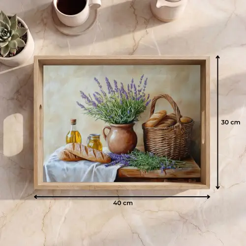 Lavendel - Brood - Stilleven Dienblad Rechthoek middel -USP_Formaat