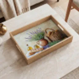 Lavendel - Brood - Stilleven Dienblad Rechthoek middel -sfeer1
