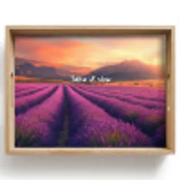 Lavendelveld - Quote - Zonsondergang Dienblad Rechthoek middel -z3d_shopping