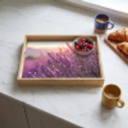 Lavendel - Paars - Zonlicht Dienblad Rechthoek middel -sfeer2