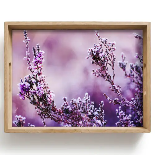Lavendel - Winter - Bloemen - Paars Dienblad Rechthoek middel -z3d_shopping