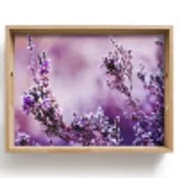 Lavendel - Winter - Bloemen - Paars Dienblad Rechthoek middel -z3d_shopping