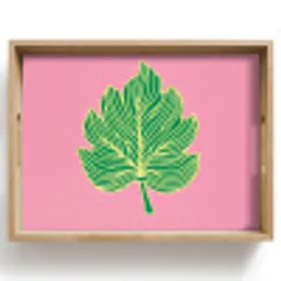Blad - Groen - Illustratie - Minimalistisch Dienblad Rechthoek middel -z3d_shopping