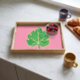 Blad - Groen - Illustratie - Minimalistisch Dienblad Rechthoek middel -sfeer2