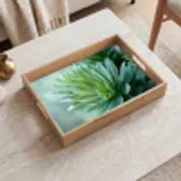 Blad - Plant - Groen - Textuur Dienblad Rechthoek middel -sfeer1