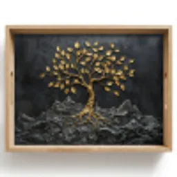 Bladeren - Goud - Boom - Rots Dienblad Rechthoek middel -z3d_shopping