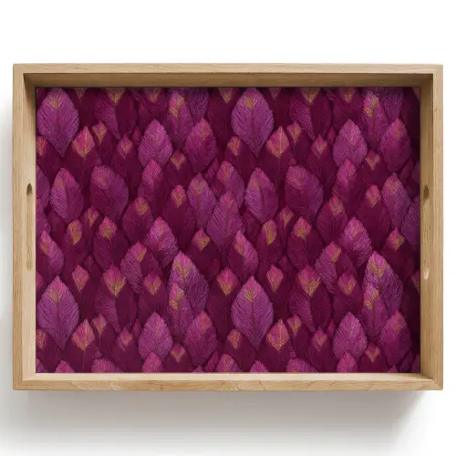 Bladeren - Patroon - Burgundy Dienblad Rechthoek middel 911 -z3d_shopping