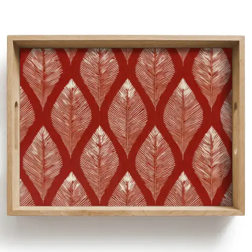 Bladeren - Rood - Elegant Dienblad Rechthoek middel -z3d_shopping