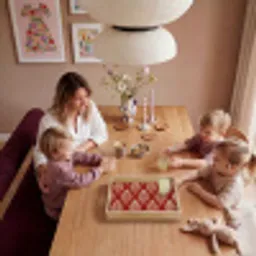 Bladeren - Rood - Elegant Dienblad Rechthoek middel -sfeer4