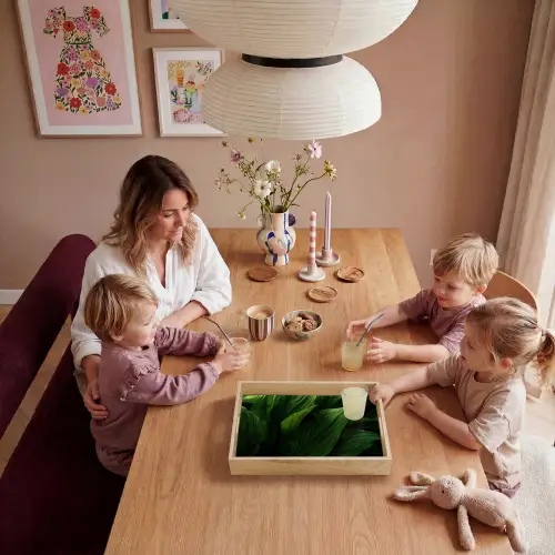 Bladeren - Schaduw - Groen - Textuur Dienblad Rechthoek middel -sfeer4