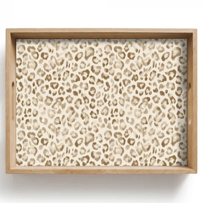 Luipaard - Klassiek - Beige Dienblad Rechthoek middel 911 -z3d_shopping