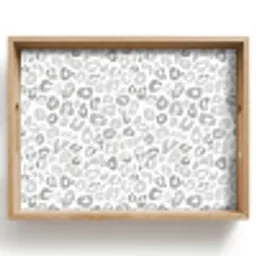 Luipaard - Motief - Grijs Dienblad Rechthoek middel 911 -z3d_shopping