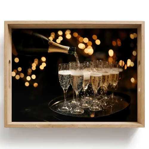 Lichter - Champagner - Gläser Dienblad Rechthoek middel -z3d_shopping