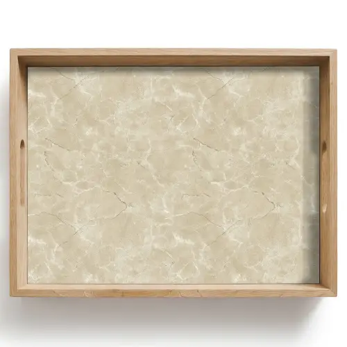 Lichtbeige - Marmer - Diffusie adering Dienblad Rechthoek middel 911 -z3d_shopping