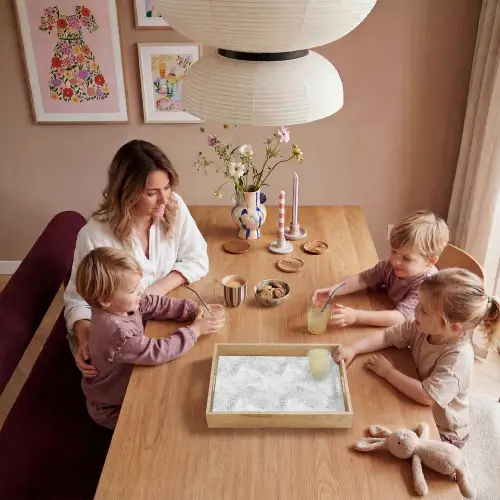Lichtgrijs - Ruw - Subtiel Dienblad Rechthoek middel 911 -sfeer4