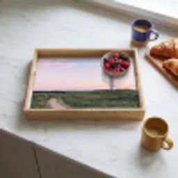 Vuurtoren - Duinlandschap - Zee Dienblad Rechthoek middel -sfeer2