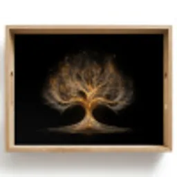 Lichtjes - Boom - Abstract - Zwart Dienblad Rechthoek middel -z3d_shopping