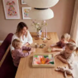 Lelie - Close up - Lichtroze Dienblad Rechthoek middel -sfeer4
