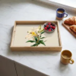 Lelie - Elegant - Botanisch - Beige Dienblad Rechthoek middel -sfeer2