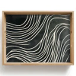 Lijnen - Patroon - Abstract - Wit Dienblad Rechthoek middel -z3d_shopping