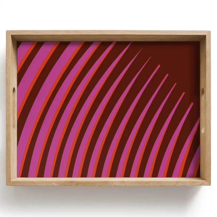 Lijnen - Rood - Beweging Dienblad Rechthoek middel -z3d_shopping