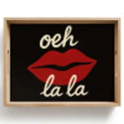 Lip - Rood - Quote Dienblad Rechthoek middel -z3d_shopping