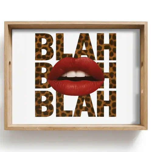 Lip - Rood - Quote Dienblad Rechthoek middel -z3d_shopping