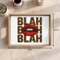 Lip - Rood - Quote Dienblad Rechthoek middel -USP_Formaat